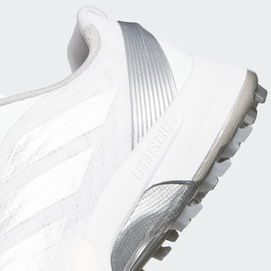 Adidas Adizero ZG Spikeless Golf Shoes - White/Silver
