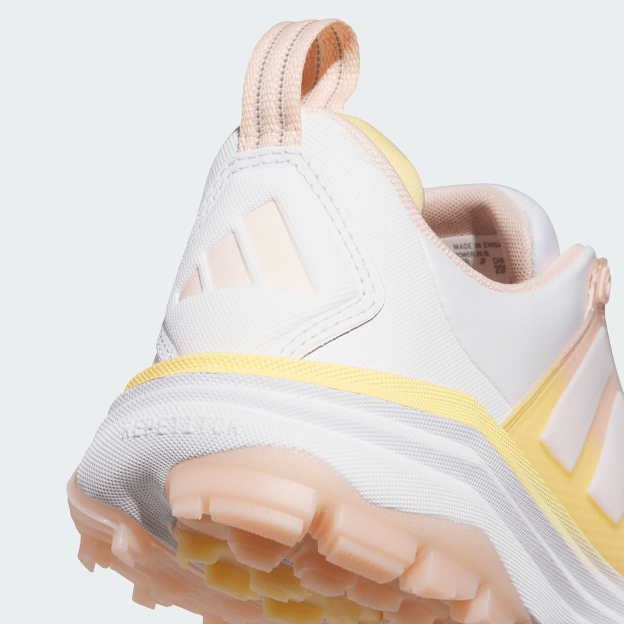 Adidas Ladies Adipower 26 Spikeless Golf Shoes - White/Yellow/Pink