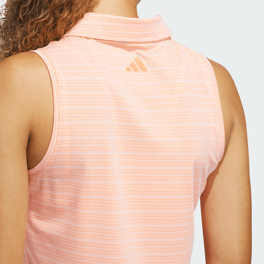Adidas Ladies Ultimate365 Jacquard Sleeveless Polo Shirt