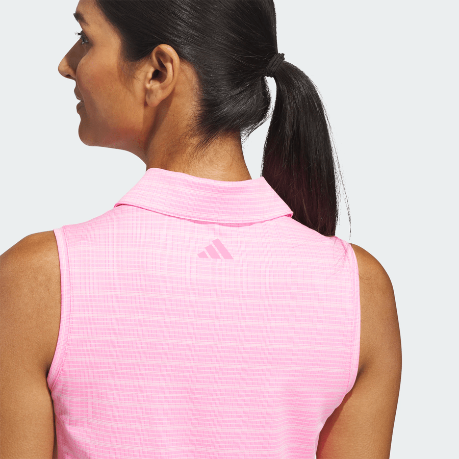 Adidas Ladies Ultimate365 Jacquard Sleeveless Polo Shirt