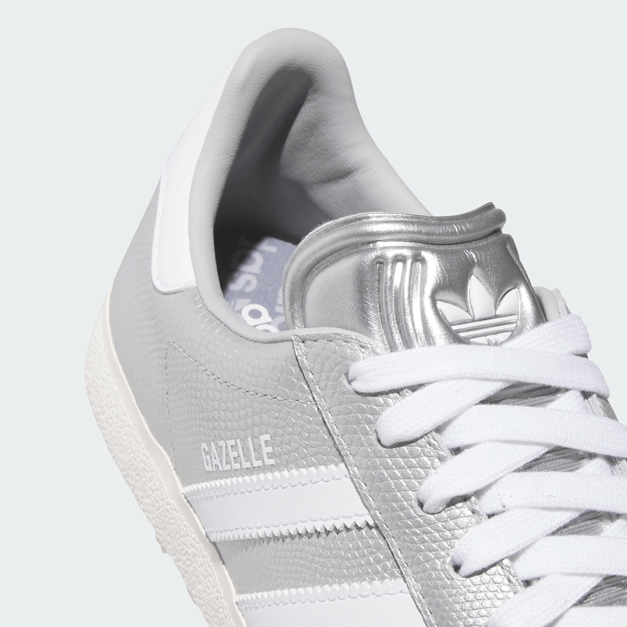 Adidas Ladies Gazelle Spikeless Golf Shoes - Silver/White