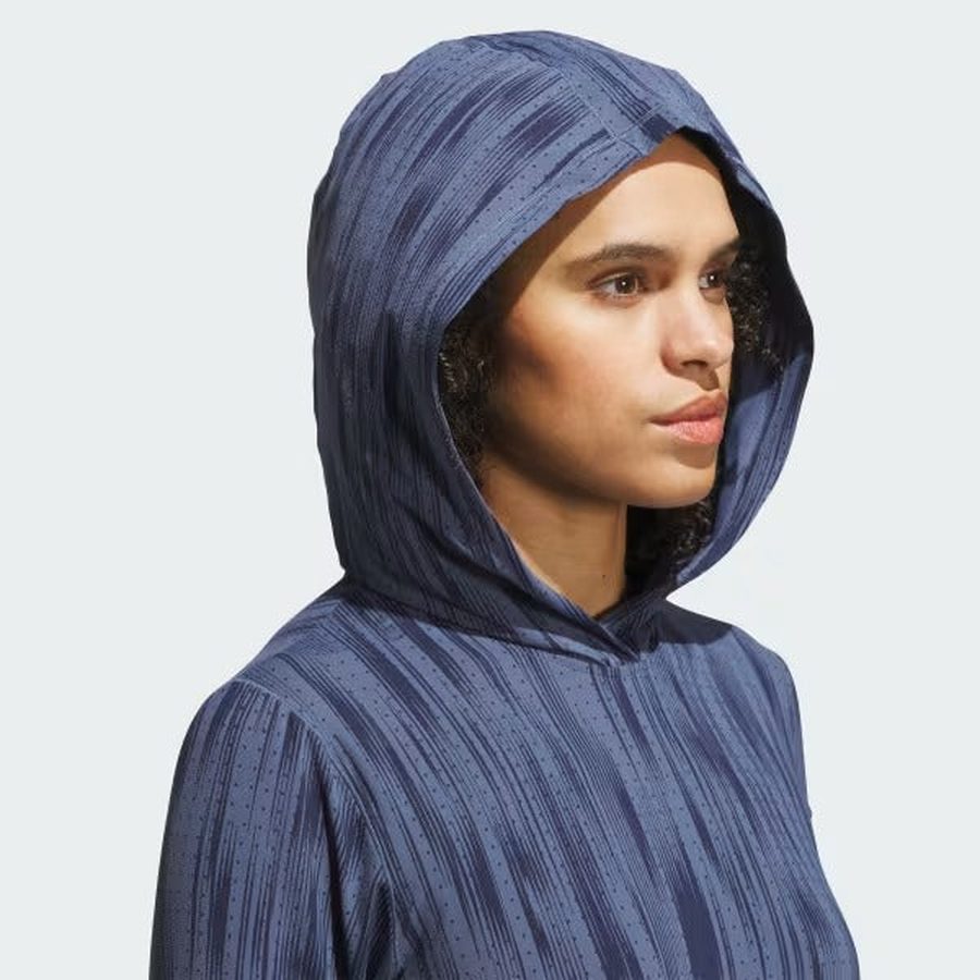 Adidas Ladies Ultimate365 Printed Hoodie - Navy