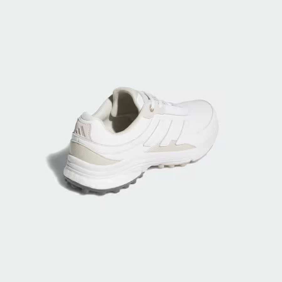 Adidas Ladies Zoysia Spikeless Golf Shoes - White/Brown