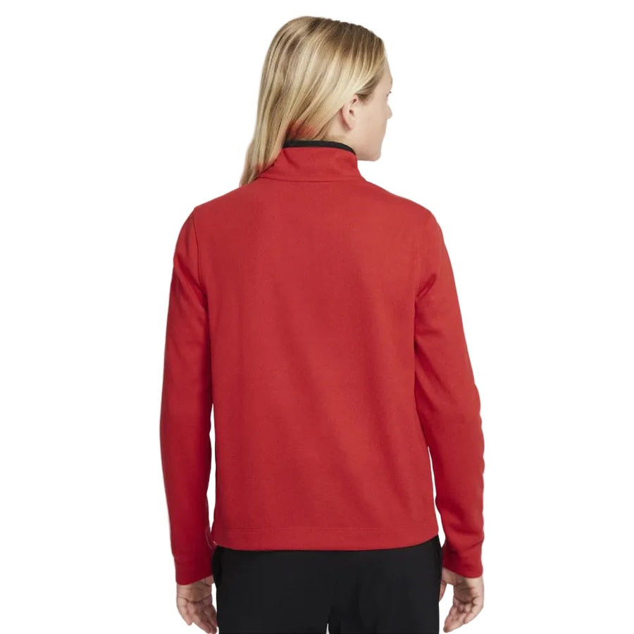 Nike Dri-FIT Victory haut de golf demi-zip pour grands enfants - Rouge