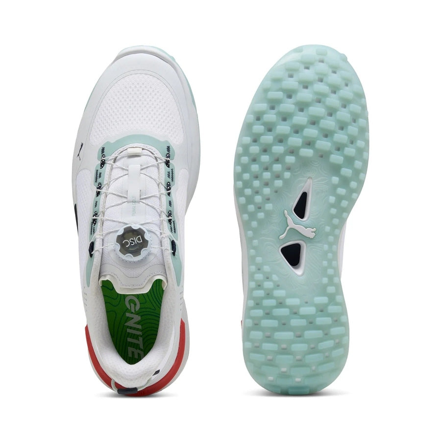 Puma Ignite Elevate 2 Disc Spikeless Golf Shoes - White/Mint