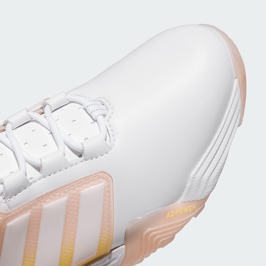 Adidas Ladies Adipower 26 Spikeless Golf Shoes - White/Yellow/Pink