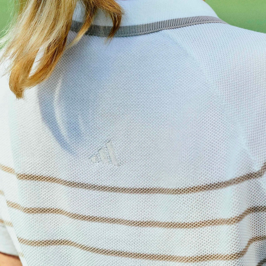 Adidas Ladies Ultimate365+ Stripe Knit Polo Shirt