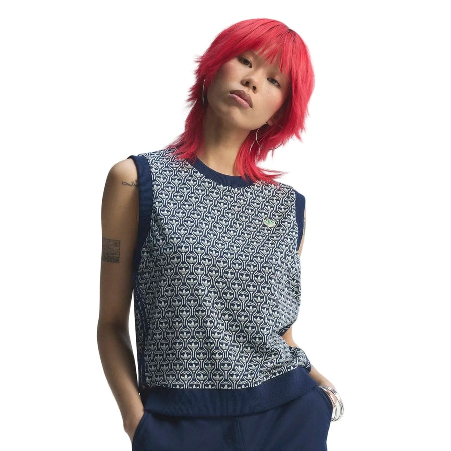 Adidas Ladies Originals All Over Vest - Navy