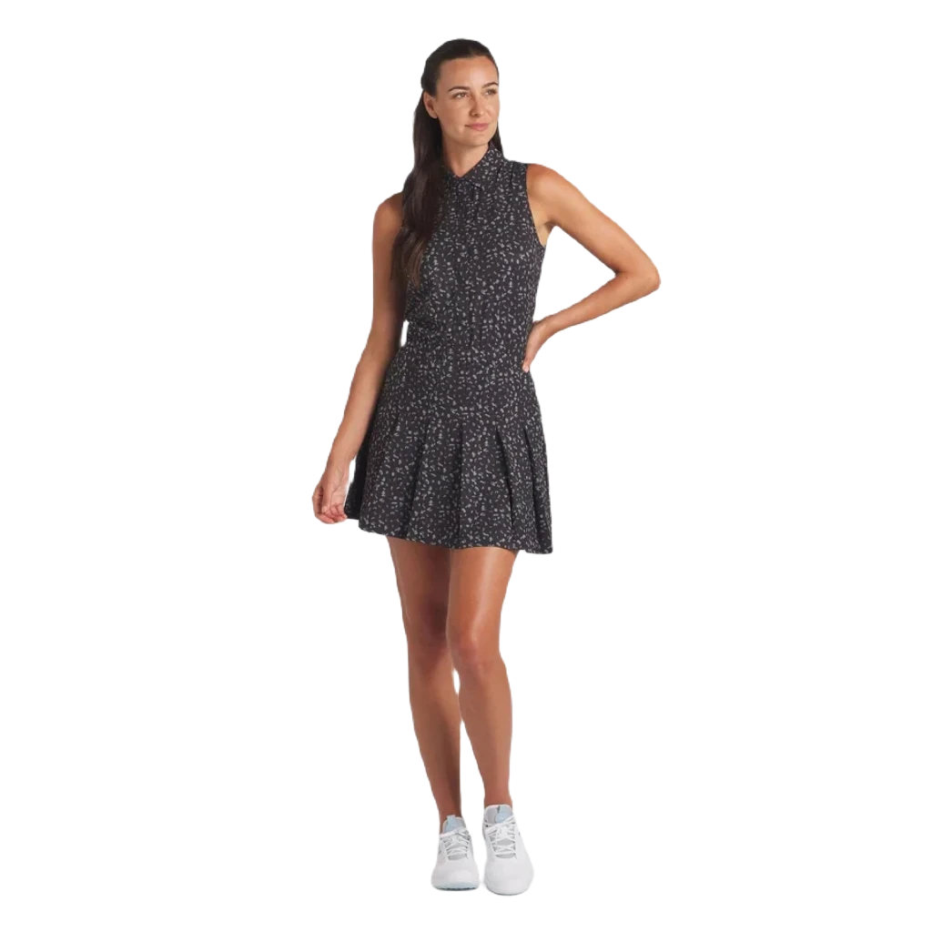 Puma Ladies Leopard Pleated Golf Dress