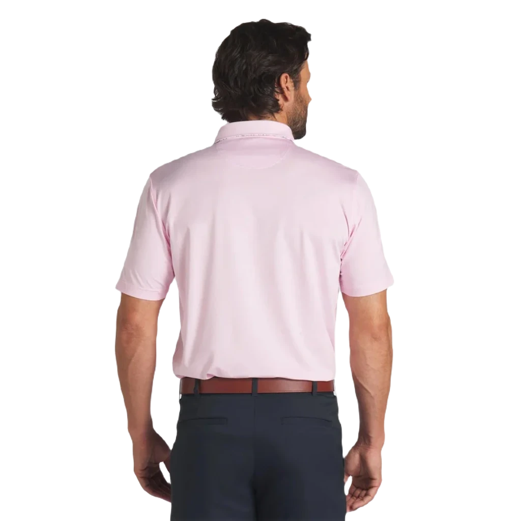 Pure AP Floral Trim Golf Polo - Pink