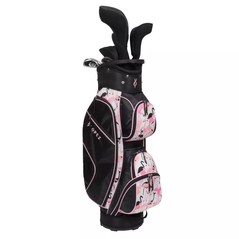 Nancy Lopez Ashley 18-Piece Cart Bag Set - Flamingo