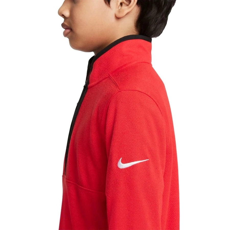 Nike Dri-FIT Victory haut de golf demi-zip pour grands enfants - Rouge