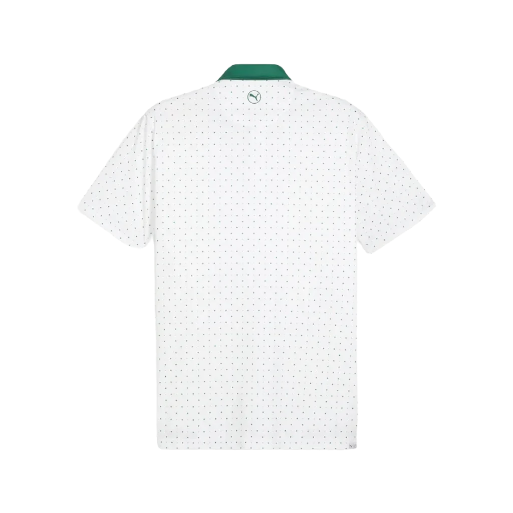 Pure Geo Golf Polo - White/Green