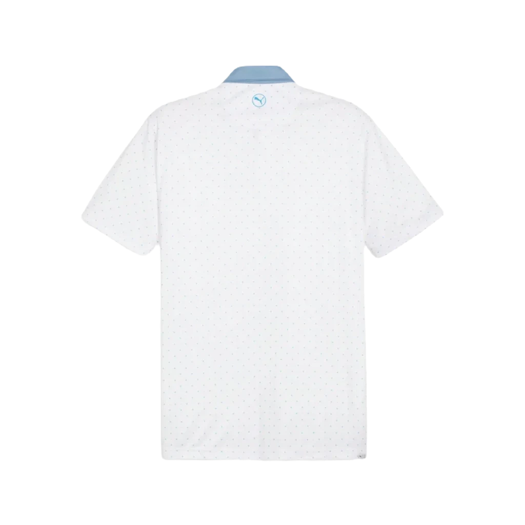 Pure Geo Golf Polo - White/Blue