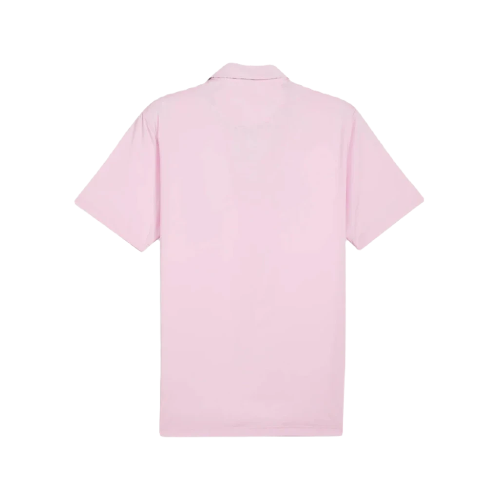 Pure AP Floral Trim Golf Polo - Pink