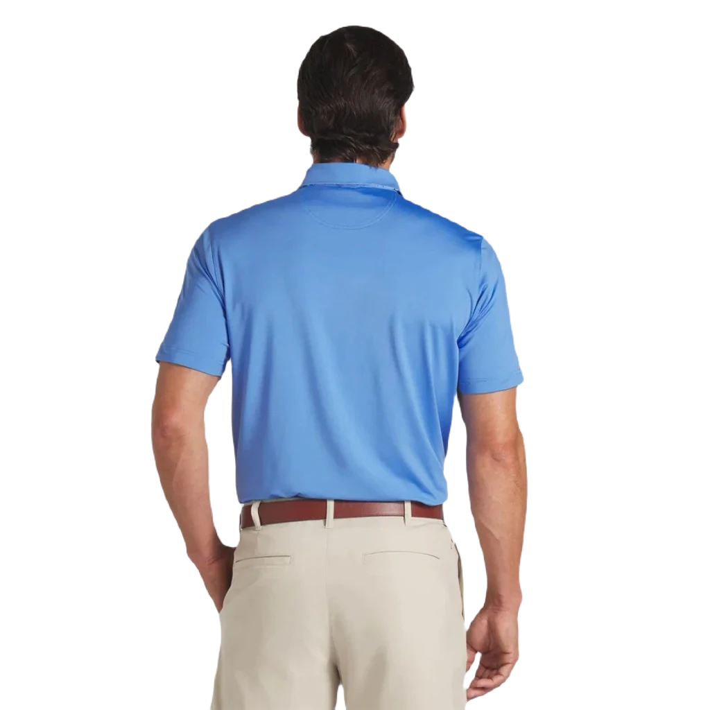 Pure AP Floral Trim Golf Polo - Blue