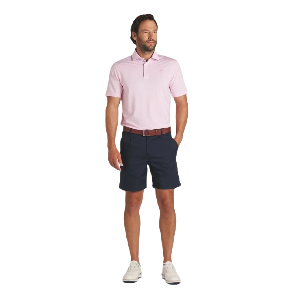 Pure AP Floral Trim Golf Polo - Pink