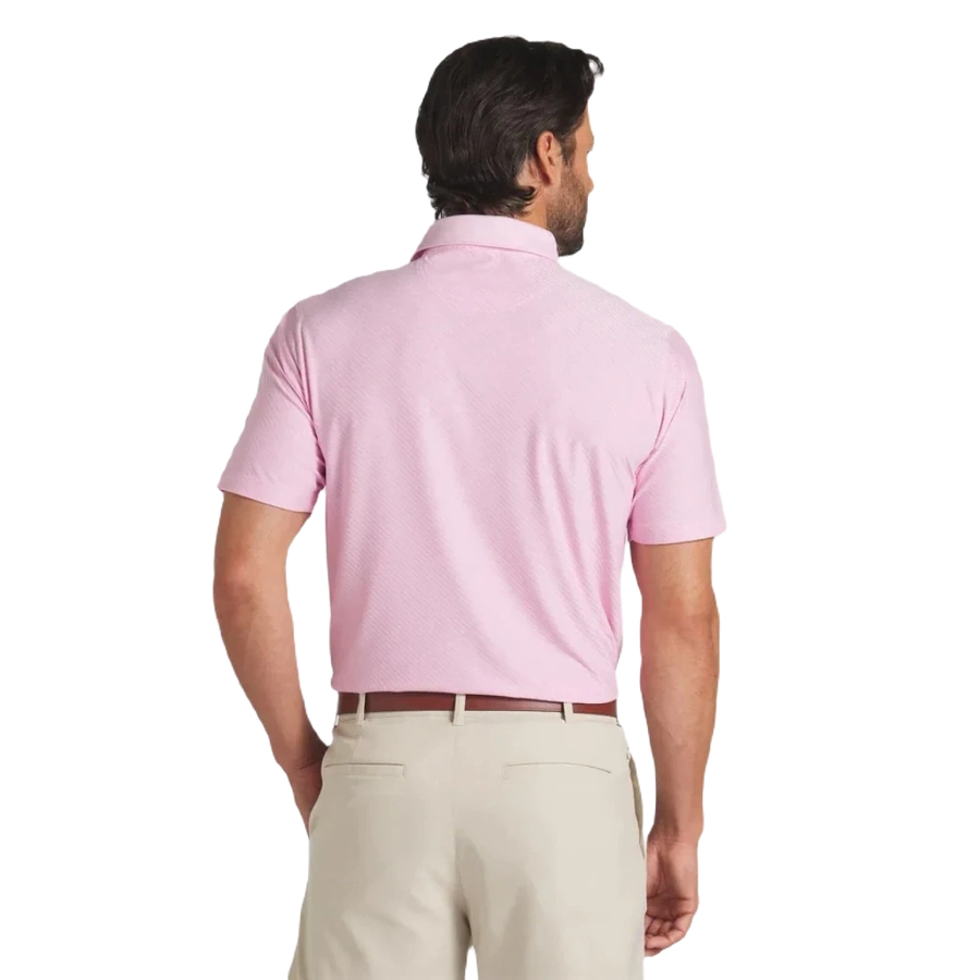 Puma AP Jacquard Stripe Golf Polo - Pink