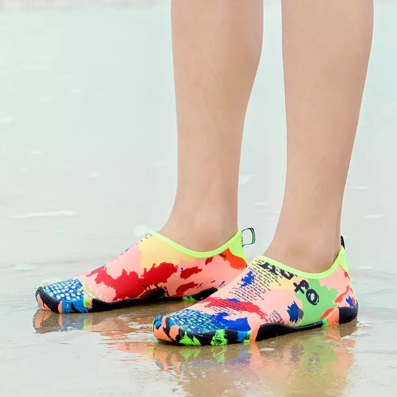 Multi-Patterned Aqua Splash Water Shoes