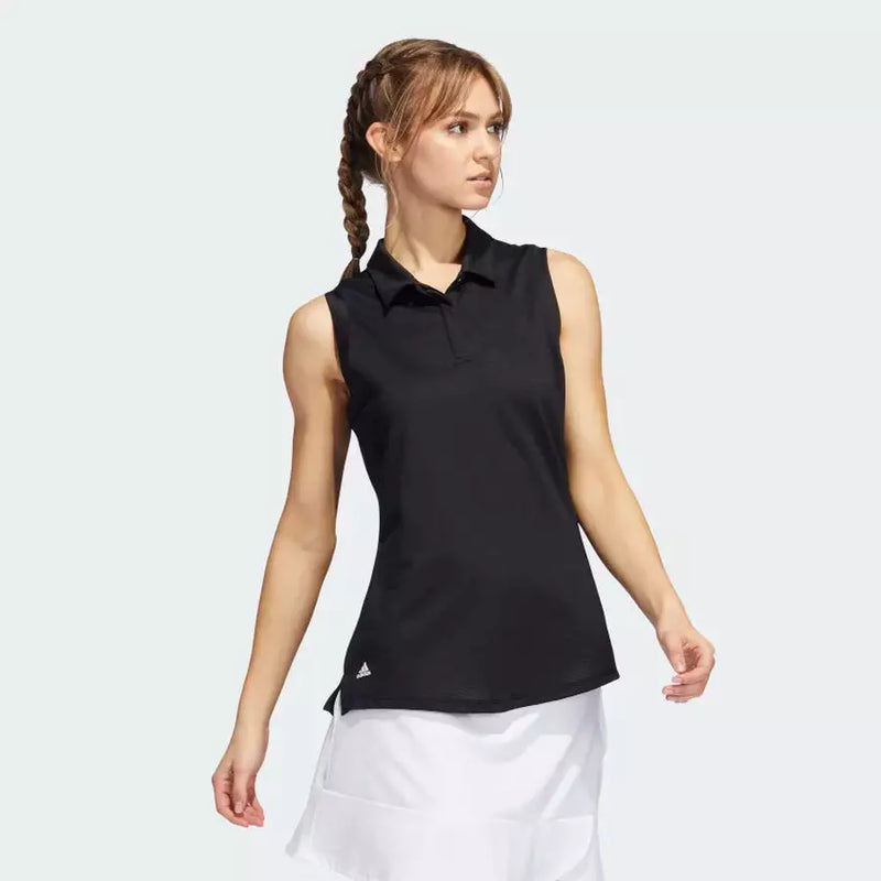 Adidas Sleeveless Polo Shirt Black