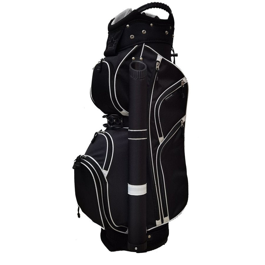 Northern Spirit Full Divider 14 Diamondback Golf Bag black with white details side view