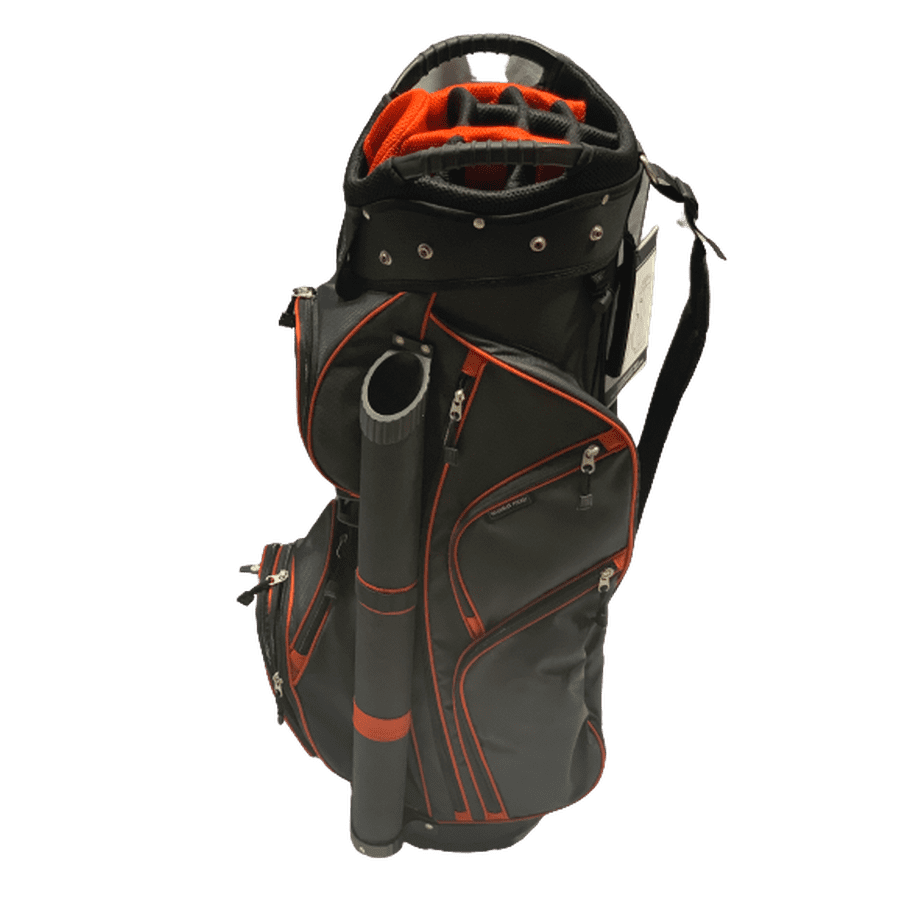 Northern Spirit Full Divider 14 Diamondback Golf Bag black and orange side view