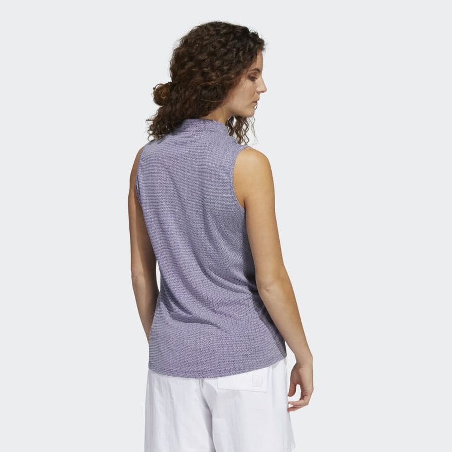 Adidas Essentials Mock Neck Sleeveless Polo Ladies Shirt