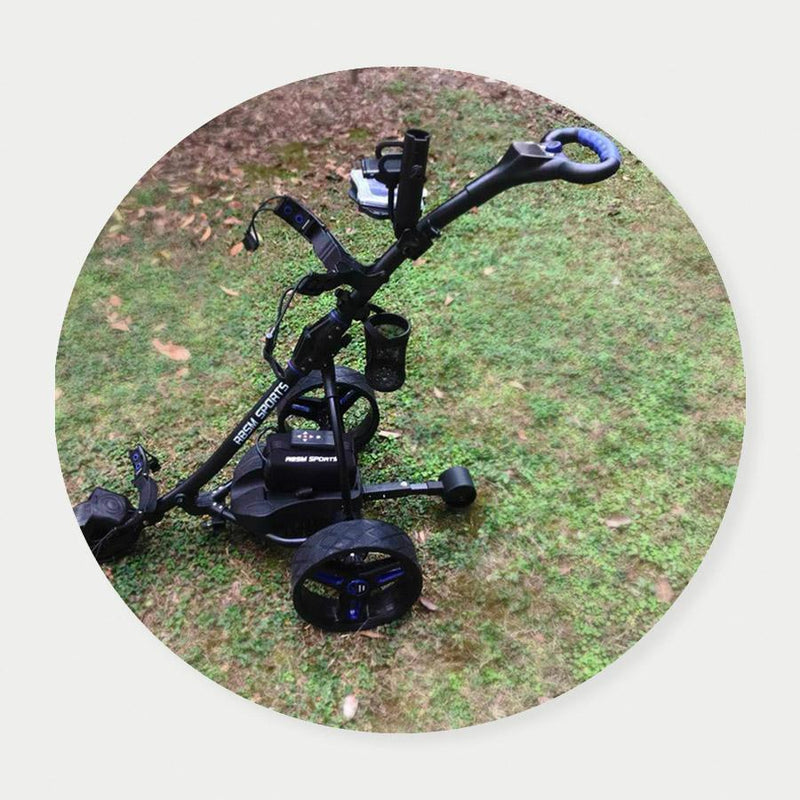 RBSM Sports G93R Electric Golf Trolley - Refurbished in a grass field