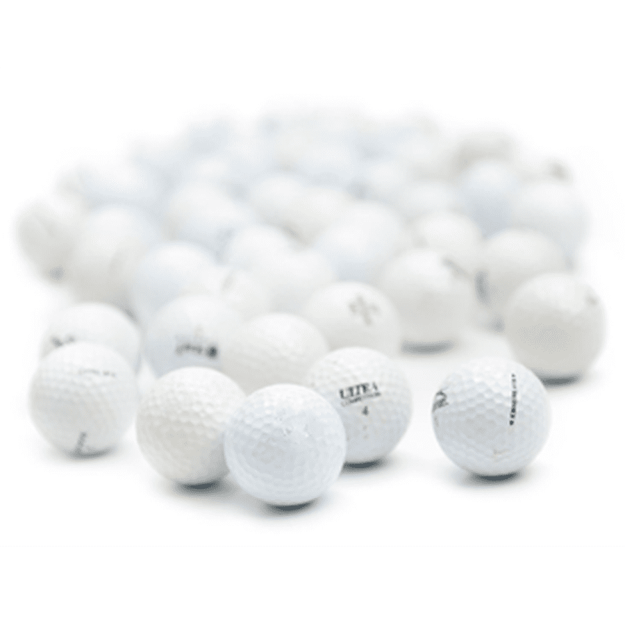 60 Assorted White Golf Balls - Assorted Styles Recycled