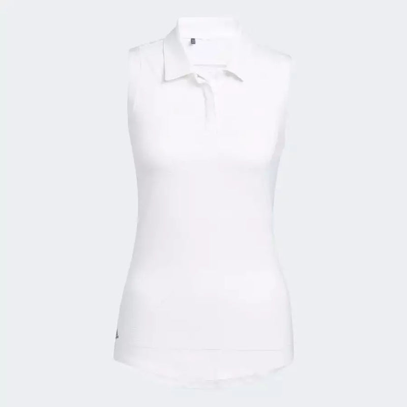Adidas Ladies Sleeveless Polo Shirt White