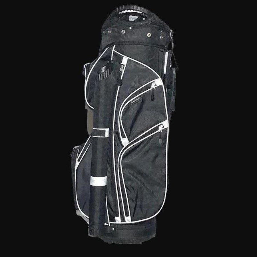 Northern Spirit Full Divider 14 Diamondback Golf Bag black and white details side view