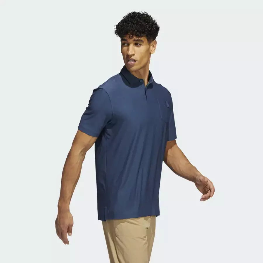 Navy blue polo shop top