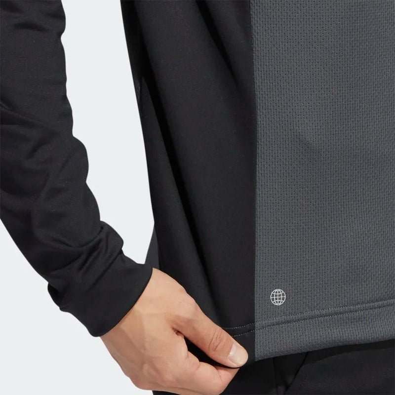 Adidas Colorblock Quarter-Zip Pullover Grey