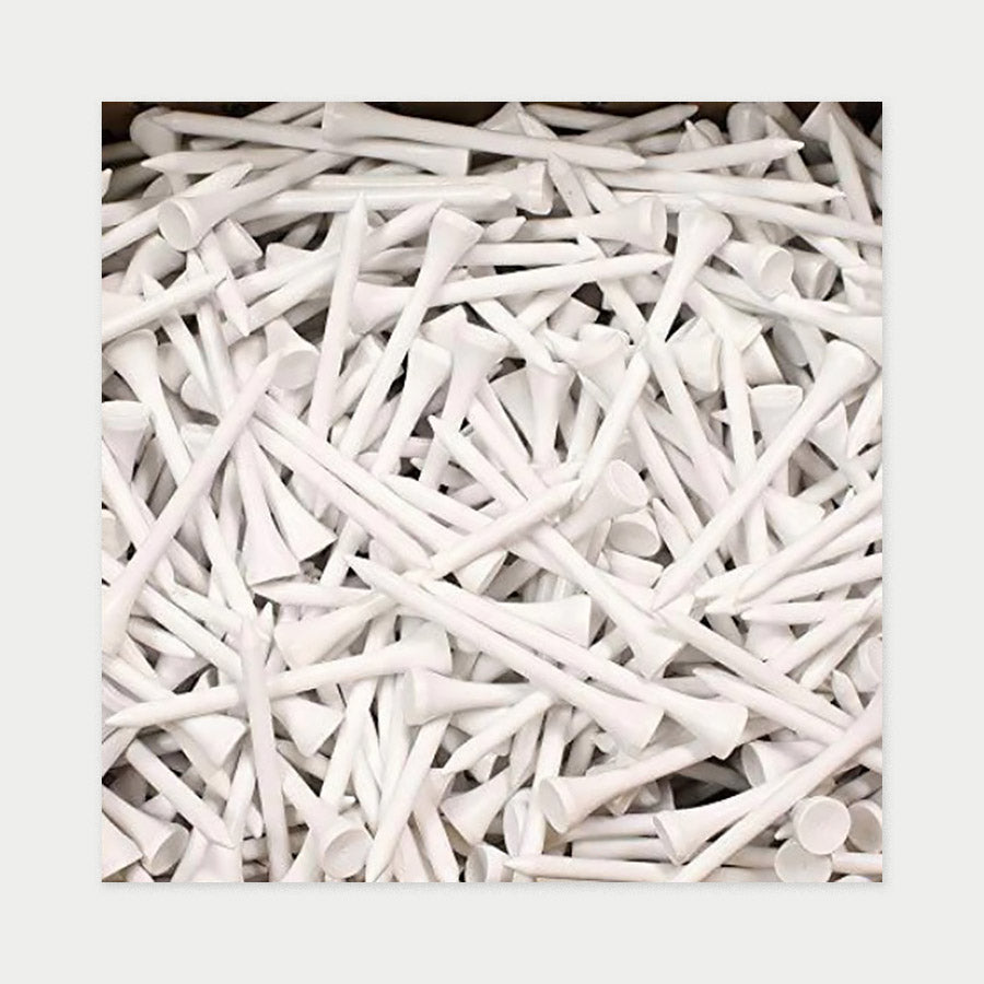 400 x 3-1/4" Wooden White Tees