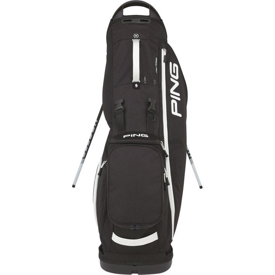 front view black Ping Hooferlite 201 Carry Golf Bag