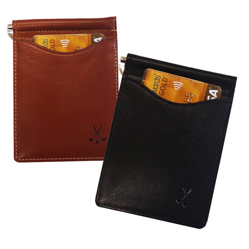 Leather Money Clip & Wooden Tees