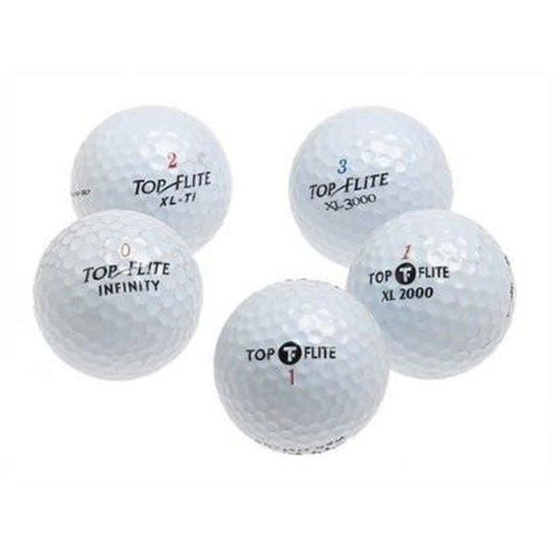 60 Top-Flite Mix White Golf Balls - Recycled